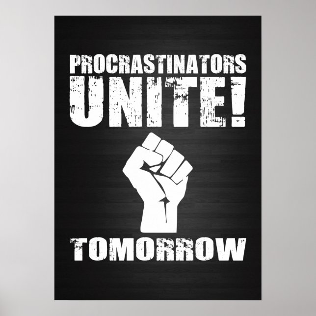 Póster Procrastinadores se unen mañana (Frente)