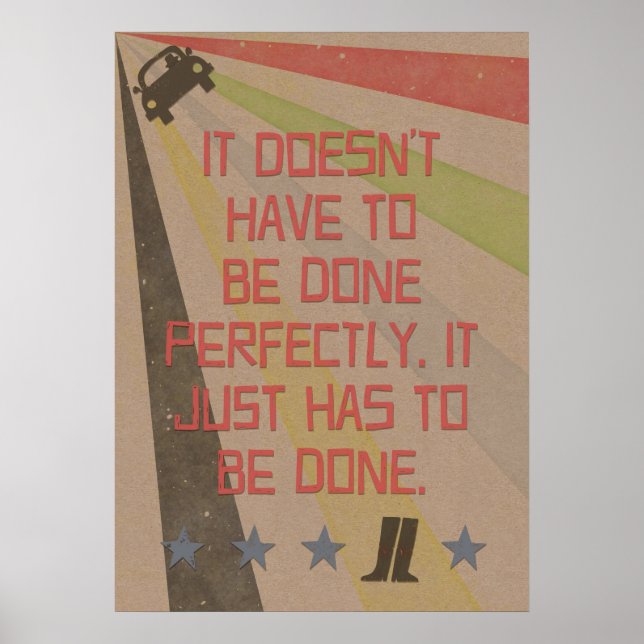 Póster Procrastinator Motto: Hecho (Frente)