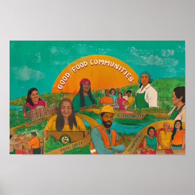 Póster Procuración de Justicia Alimentaria Buena Comida C (Frente)