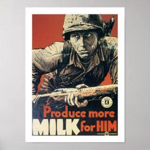 Póster Producir más leche para él