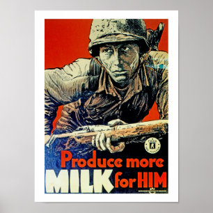 Póster Producir más leche para él