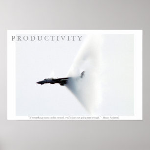 Póster PRODUCTIVITY Motivational Airplane Andretti Poster
