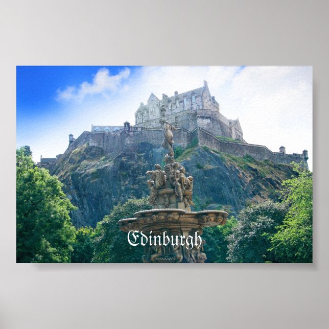Póster Producto Personalizar del Castillo de Edimburgo (Frente)