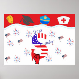 Póster Productos del Día del Trabajo en Estados Unidos