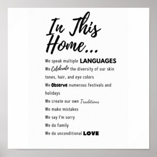 Póster Productos familiares diversos