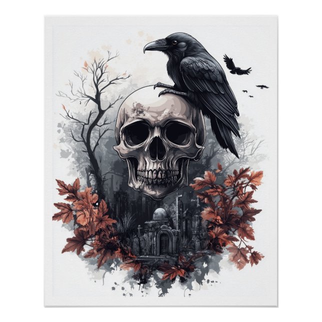 Póster Profecía de la Calavera y el Cuervo (Anverso)