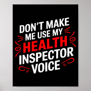 Póster Profesión de inspector de salud Salud pública