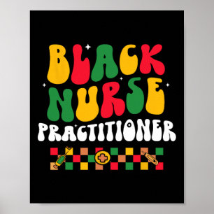Póster Profesional de Enfermería Negro Bhm Afroamericano