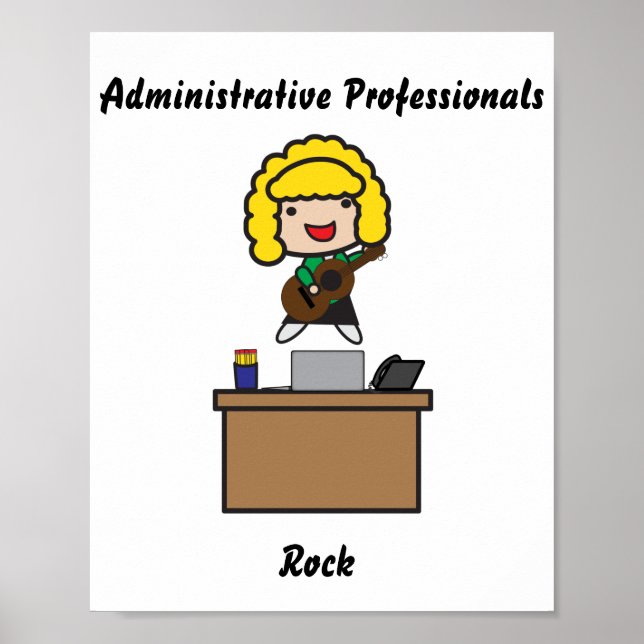 Póster Profesionales administrativos Funny Personalize (Frente)