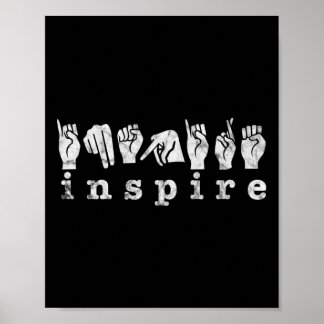 Póster Profesor Asl Concienciación Sorda del Lenguaje Est