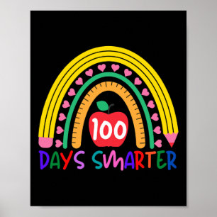 Póster Profesor Cita 100 Días De Maestra Y Estudiante Esc