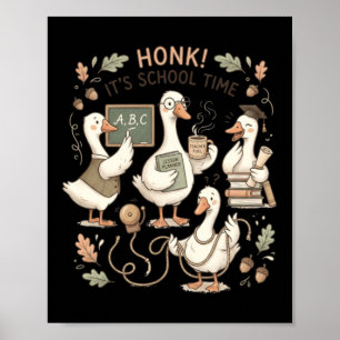 Póster Profesor Club de Ganso Tonto Divertido Profesor