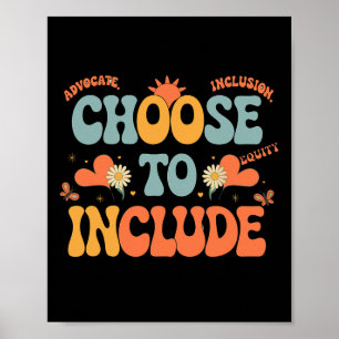 Póster Profesor de Autism Awareness - Elija Incluir