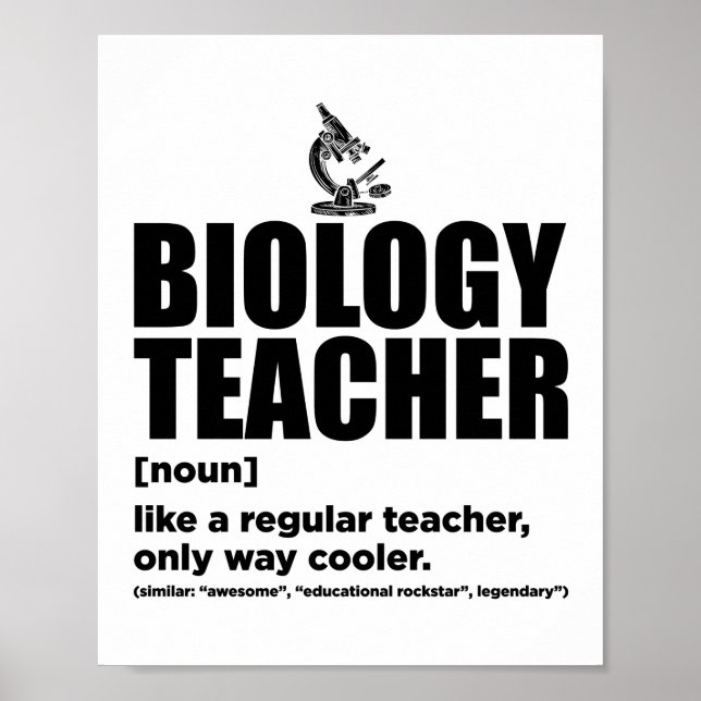 Póster Profesor de Biología | Regalo científico de la bio (Frente)