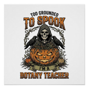 Póster Profesor de Botánica de Halloween Grabado Antiguo