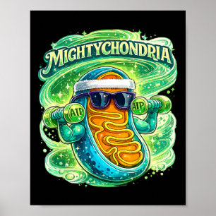 Póster Profesor de ciencia de Mightychondria Biología cel