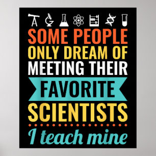 Póster PROFESOR DE CIENCIAS Enseña Biología Química Físic