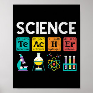 Póster Profesor de Ciencias Química Biología Física Profe