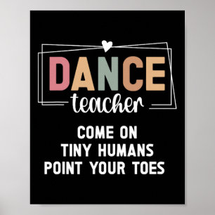 Póster Profesor de danza señala tus dedos instructor de d