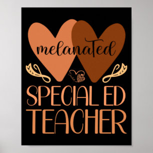 Póster Profesor de educación especial negra historia negr