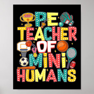 Póster Profesor de educación física Byck a la escuela Edu