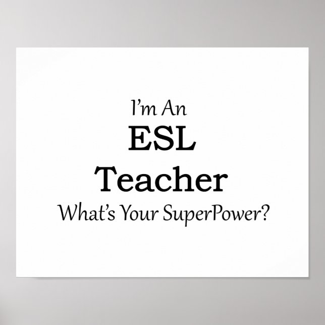 Póster Profesor de ESL (Frente)
