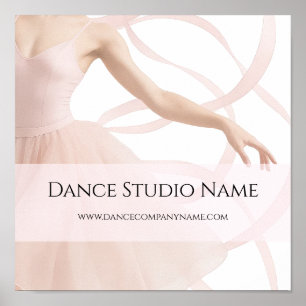 Póster Profesor de Estudio de Baile Rosa Suave