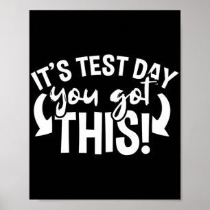 Póster Profesor de examen de día Motivacional