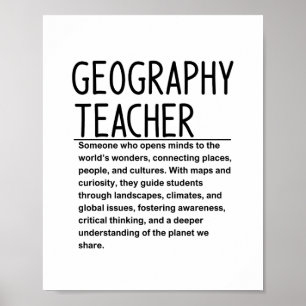 Póster profesor de geografía