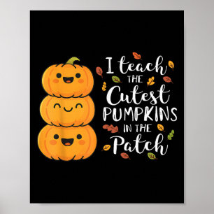Póster Profesor de Halloween Enseño las Calabazas más Lin