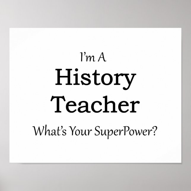 Póster Profesor de Historia (Frente)