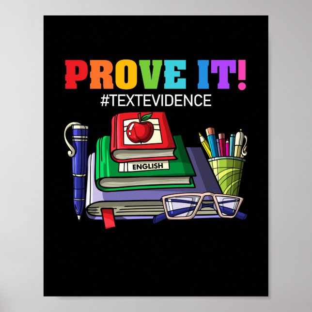 Póster PROFESOR DE INGLÉS prueba que el texto (Frente)