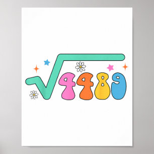 Póster Profesor de Matemáticas Amante de las Matemáticas