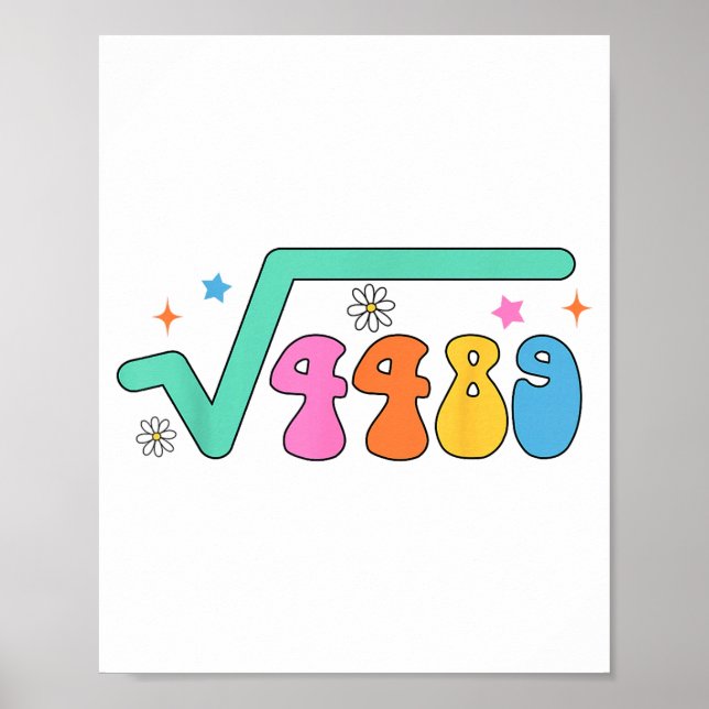 Póster Profesor de Matemáticas Amante de las Matemáticas  (Frente)