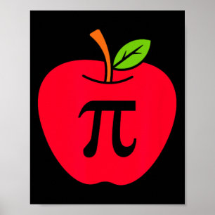 Póster Profesor de matemáticas de Apple Pie Happy Pi Day