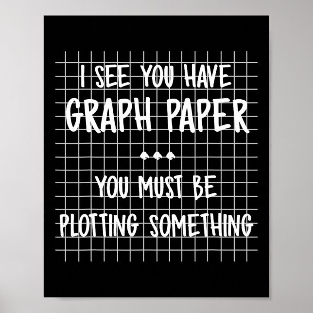 Póster Profesor de Matemáticas - Debes estar tramando alg (Frente)