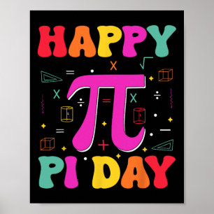 Póster Profesor de matemáticas del Día del Pi Feliz