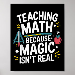 Póster Profesor de matemáticas divertido amante del álgeb