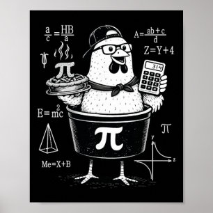 Póster Profesor de matemáticas divertido calculador soste