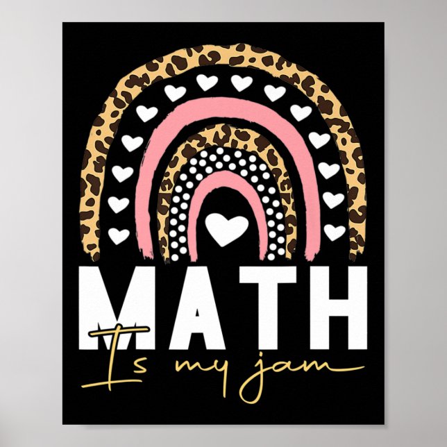 Póster Profesor de Matemáticas - Las Matemáticas Son Mi P (Frente)