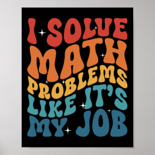 Póster Profesor de Matemáticas Resuelvo Problemas de Mate