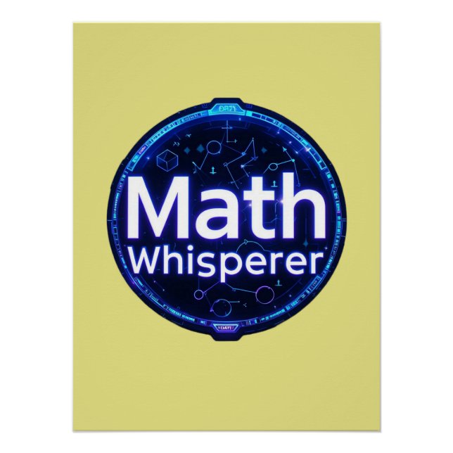 Póster Profesor de Matemáticas Susurrador de Matemáticas (Anverso)