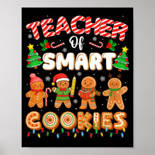Póster Profesor de Navidad de Galletas Inteligentes Diver