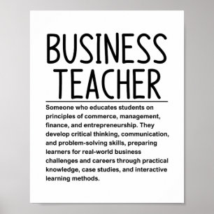 Póster profesor de negocios