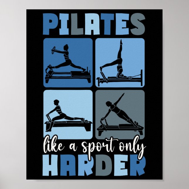 Póster Profesor de Pilates Yoga  (Frente)