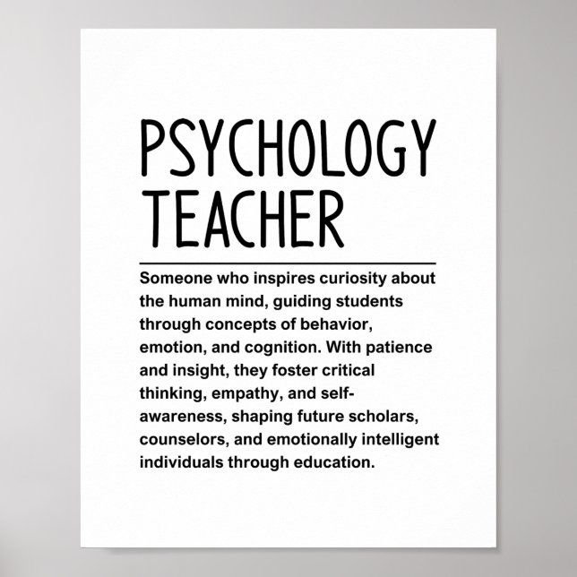 Póster Profesor de Psicología (Frente)