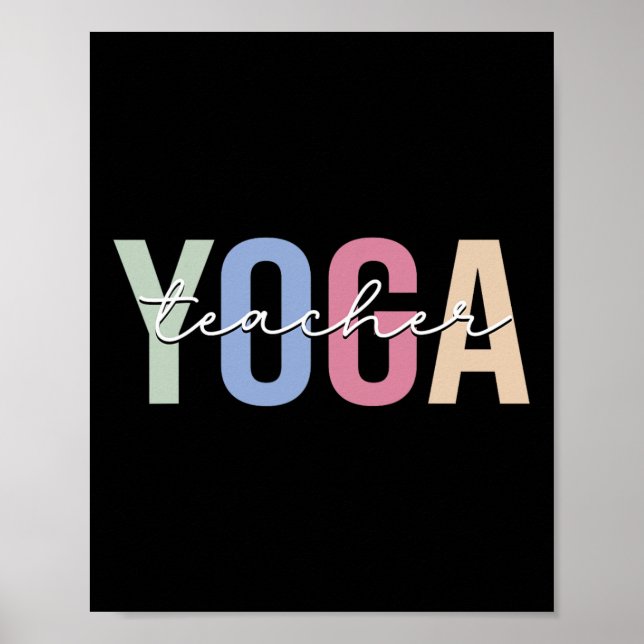 Póster Profesor de Yoga Instructor de Yoga  (Frente)