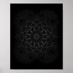 Póster Profesor de Yoga Regalo de Paz Hippie Mandala