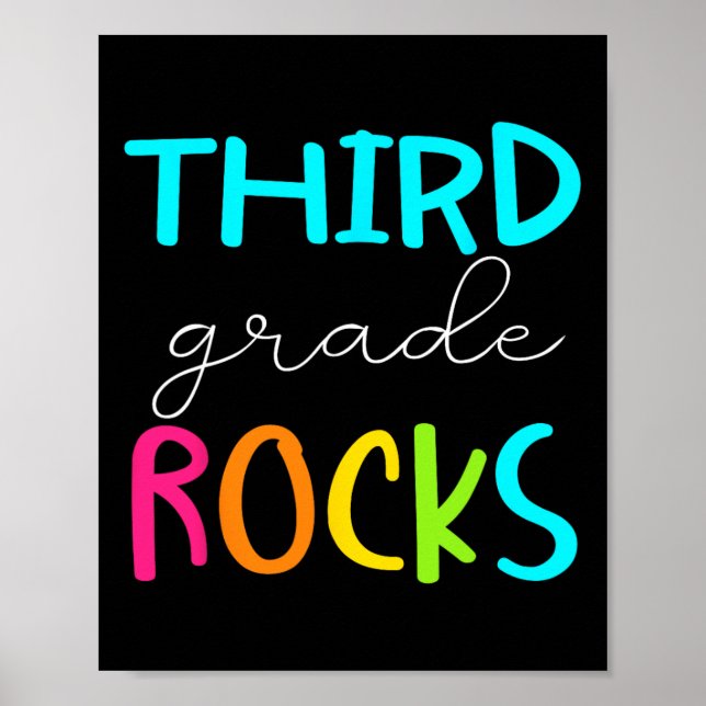 Póster Profesor del Equipo de Tercer Grado Rocks de Terce (Frente)