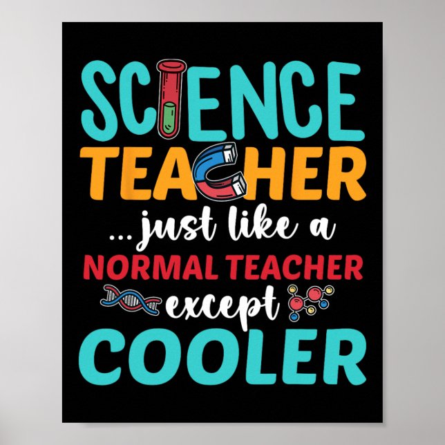 Póster Profesor Excepto Cooler De Vuelta A La Escuela De  (Frente)